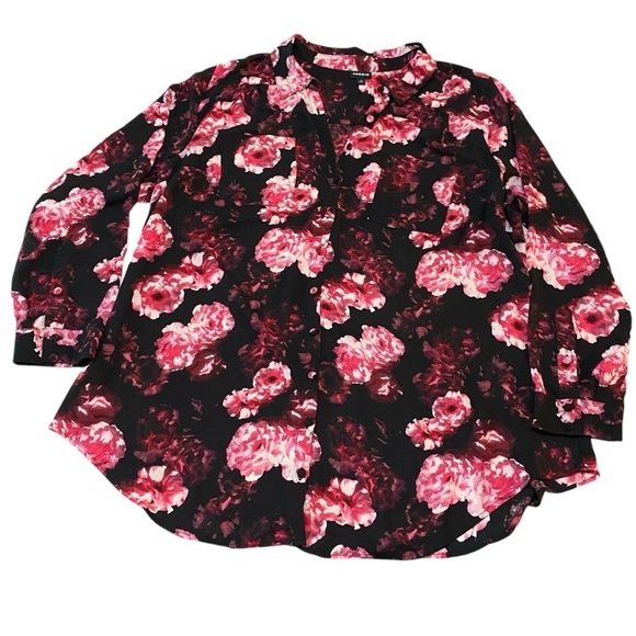 Torrid Madison Georgette Button-Up Long Sleeve Tunic Shirt size 2X - Picture 4 of 8